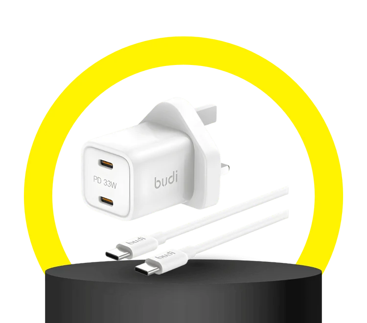 A black charger adapter